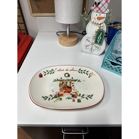 Lenox Holiday Inspirations &‎ Illustrations Celebrate the Season Plate Tray - Picture 1 of 4